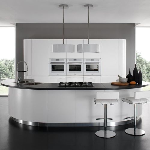 现代风格厨房 - SEVEN - Torchetti Cucine - 层压材料 / 圆形 / 无把手