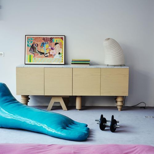 现代风格餐边柜 - MULTILEG - BD Barcelona Design - 木制贴皮 / MDF / 玻璃