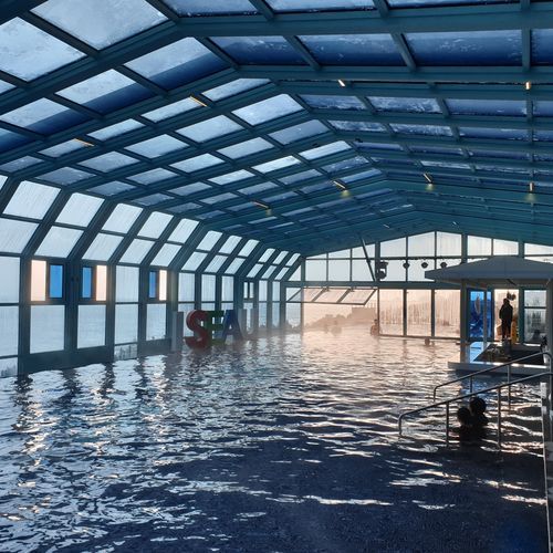 可伸缩游泳池阳光房 - AQUASUN - Libart Enclosure Systems - 高 / 中高 / 直角