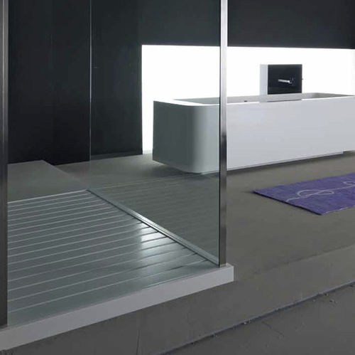 长方形淋浴底盆 - LINE 60 - RI.FRA MOBILI - 放置式 / 柚木 / Corian®可丽耐