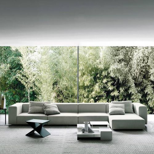 组合沙发 - WALL - Living Divani - 现代风格 / 布料 / 皮质