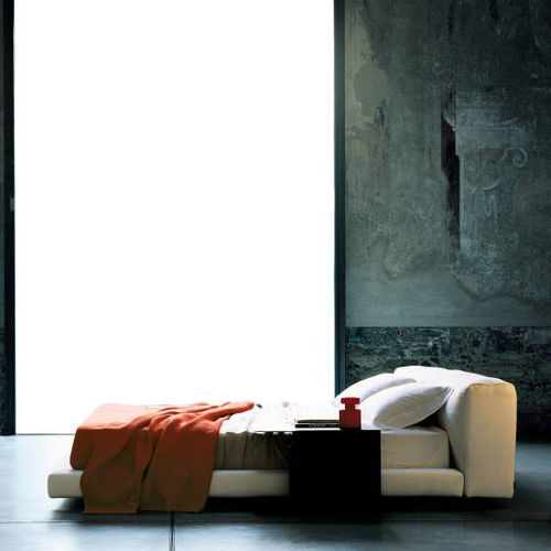 双人床 - SOFTWALL - Living Divani - 现代风格 / 布艺 / 带软包床头板