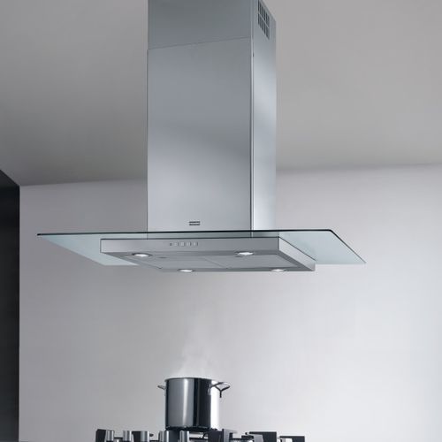 岛台吸油烟机 - T-Glass 90 FGL 925 I XS NP - FRANKE HOME SOLUTIONS/弗兰卡 - 带管道 / 内置照明 / B级
