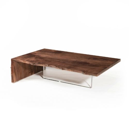 现代风格茶几 - PLEXI - Hudson Furniture - Plexiglas®宝克力 / 胡桃木 / 长方形