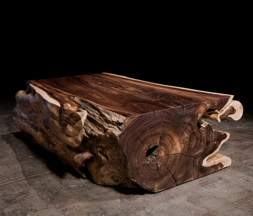 现代风格茶几 - TRUNK - Hudson Furniture - 红木 / 长方形 / 回收材料