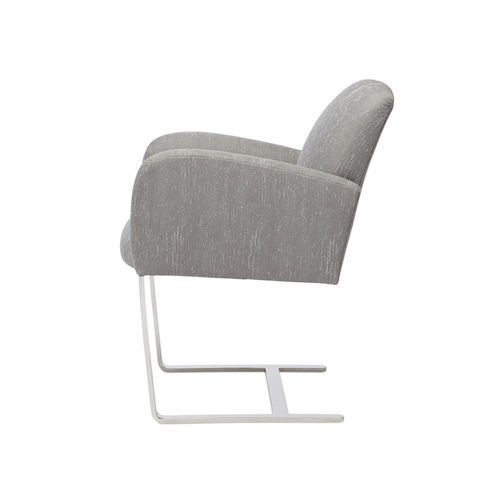 现代风格扶手椅 - CANTILEVER - Donghia - 布料 / 金属 / 垫式