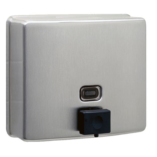 专业皂液机 - B-4112 CONTURASERIES® - Bobrick Washroom Equipment - 壁挂 / 不锈钢 / 手动