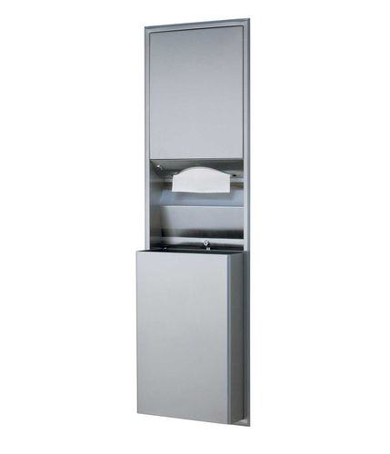 嵌入式擦手纸分配器 - B-3949 ClassicSeries® - Bobrick Washroom Equipment - 壁挂 / 不锈钢 / 带垃圾桶