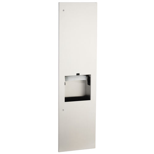 壁挂擦手纸分配器 - B-38030 - Bobrick Washroom Equipment - 嵌入式 / 不锈钢 / 带垃圾桶