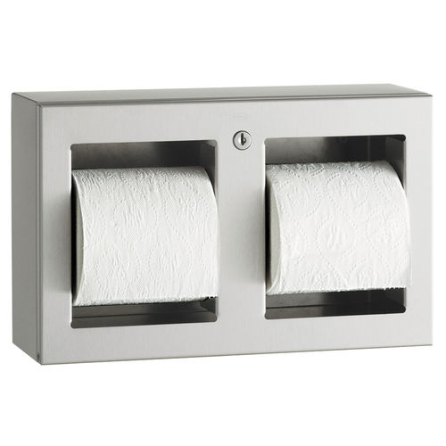 壁挂卫生间抽纸架 - B-3588 TRIMLINESERIES&trade; - Bobrick Washroom Equipment - 不锈钢 / 双辊 / 商用