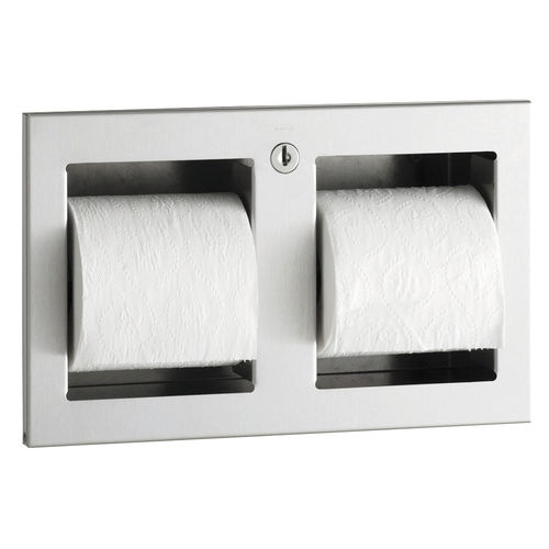 嵌入式卫生间抽纸架 - B-35883 TRIMLINESERIES&trade; - Bobrick Washroom Equipment - 不锈钢 / 双辊 / 商用