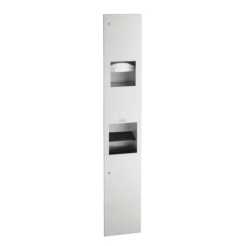 壁挂擦手纸分配器 - B-815969 TRIMLINESERIES&trade; - Bobrick Washroom Equipment - 金属 / 带垃圾桶 / 集成干手机