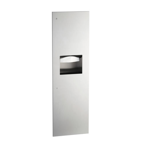 嵌入式擦手纸分配器 - B-39003 TRIMLINESERIES&trade; - Bobrick Washroom Equipment - 不锈钢 / 带垃圾桶
