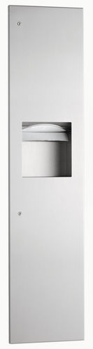 嵌入式擦手纸分配器 - B-3803 TRIMLINESERIES&trade; - Bobrick Washroom Equipment - 不锈钢 / 带垃圾桶
