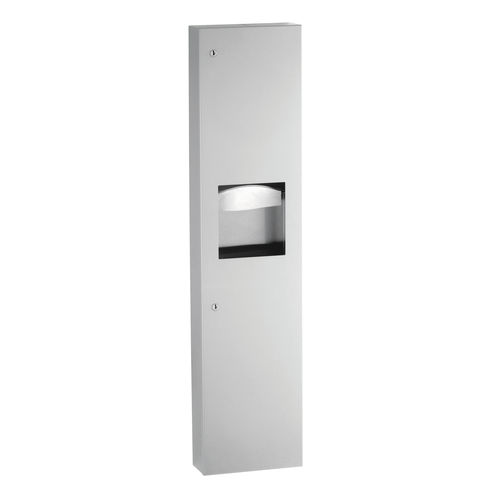 壁挂擦手纸分配器 - B-380349 TRIMLINESERIES&trade; - Bobrick Washroom Equipment - 不锈钢 / 带垃圾桶