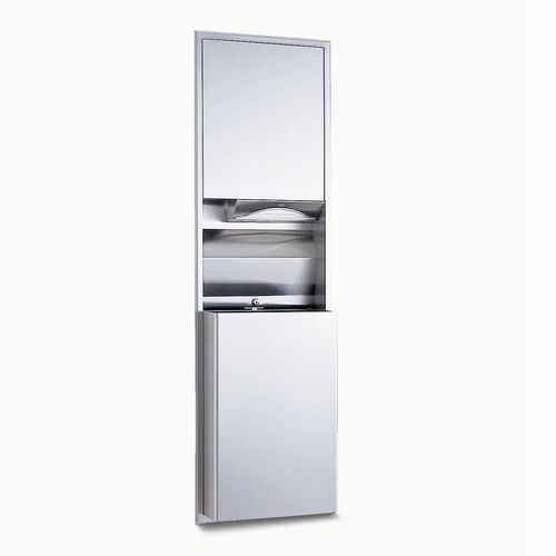 壁挂擦手纸分配器 - B-3944 ClassicSeries® - Bobrick Washroom Equipment - 不锈钢 / 带垃圾桶