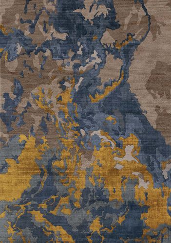 现代风格地毯 - TIGER EYE - Sirecom Tappeti - 图案 / 竹纤维 / 新西兰羊毛