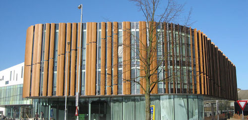 木质建筑遮阳板 - DE GROOT - HESS TIMBER - 用于外墙