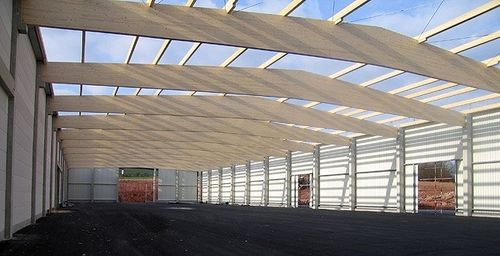 胶合层压木梁 - REIFEN MÜLLER - HESS TIMBER - 矩形截面 / 用于双斜面屋顶