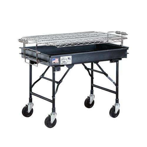 炭烧烤架 - M-13FB - Big John Grills & Rotisseries - 专业 / 带滑轮 / 碳钢