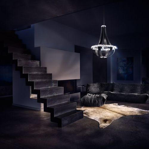 吊灯 - CRYSTAL EMPIRE: SCE110DN - Swarovski Lighting - 施华洛世奇水晶 / 皮质 / 现代风格