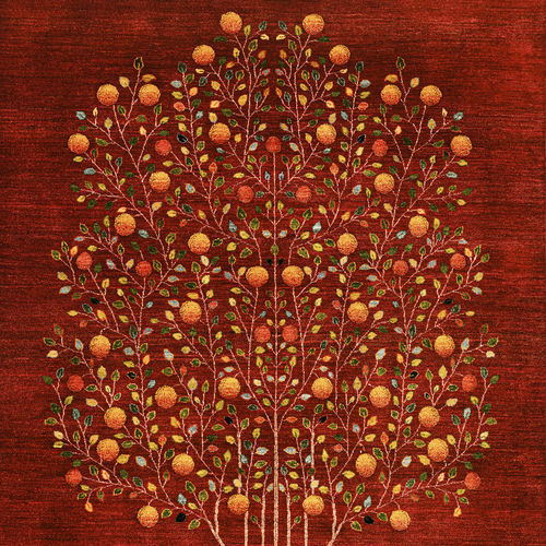 现代风格地毯 - Pomegranate Tree of Life  - ZOLLANVARI AG - 印花 / 羊毛 / 长方形