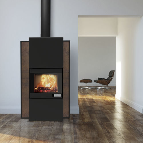 木材采暖炉 - SERIE S AERJOLLY EVO - Jolly-mec - 11 kW / 落地式 / 现代风格