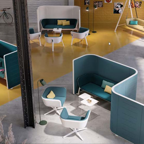 落地式办公室隔板 - HUB - Interstuhl Büromöbel GmbH & Co. KG - 布料 / 可调节 / 黄色