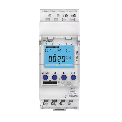 照明程序控制器 - TR 610 TOP3 - Theben AG - DIN导轨