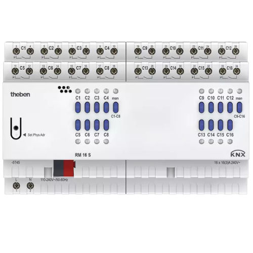 KNX开关驱动器 - RM 16 S - Theben AG - DIN导轨 / 商用 / 室内