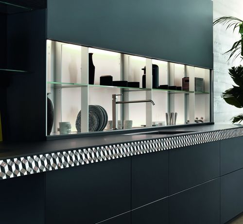 可调节置物架 - Air Logica System - VALCUCINE - 现代风格 / 玻璃 / 厨房用