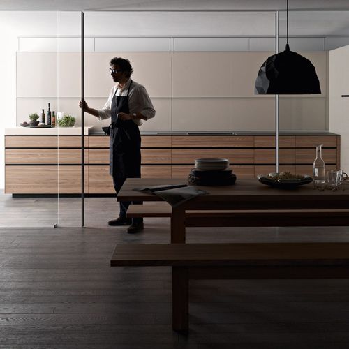 现代风格厨房 - Artematica Tattile - VALCUCINE - 胡桃木 / 榆木 / 层压材料