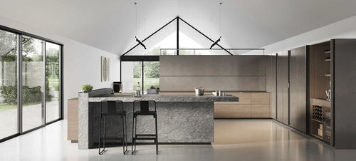 现代风格厨房 - Artematica Tactile  - VALCUCINE - 胡桃木 / 玻璃 / 铝制