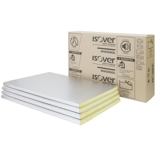 隔热材料 - Shedisol Alu A2 - ISOVER SAINT-GOBAIN - 玻璃棉 / 硬板 / 用于室内