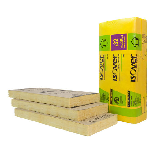 隔热隔音材料 - GR 32 Revêtu Kraft - ISOVER SAINT-GOBAIN - 玻璃棉 / 板式 / 用于室内