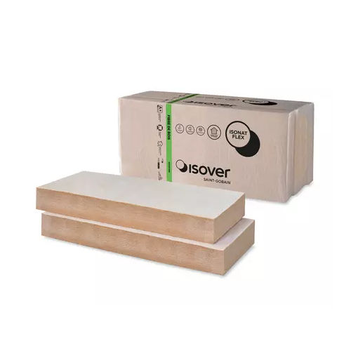 隔热隔音材料 - ISONAT FLEX 55 - ISOVER SAINT-GOBAIN - 木纤维 / 板式 / 用于室内