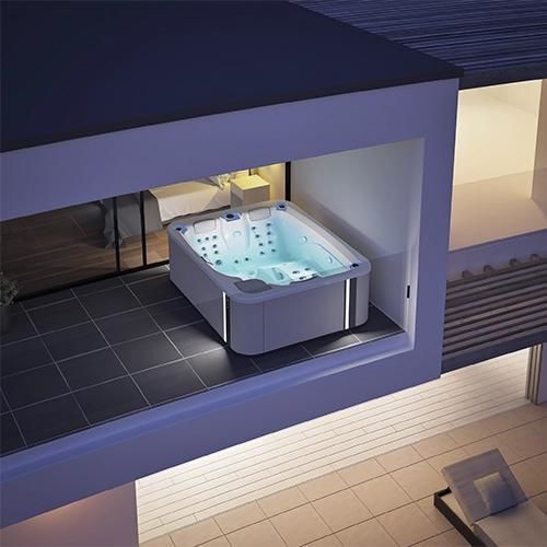 嵌入式水疗浴缸 - TOUCH PRO - Aquavia Spa - 地上 / 长方形 / 三人座