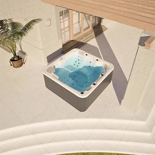 嵌入式水疗浴缸 - FEEL - Aquavia Spa - 地上 / 正方形 / 4人座