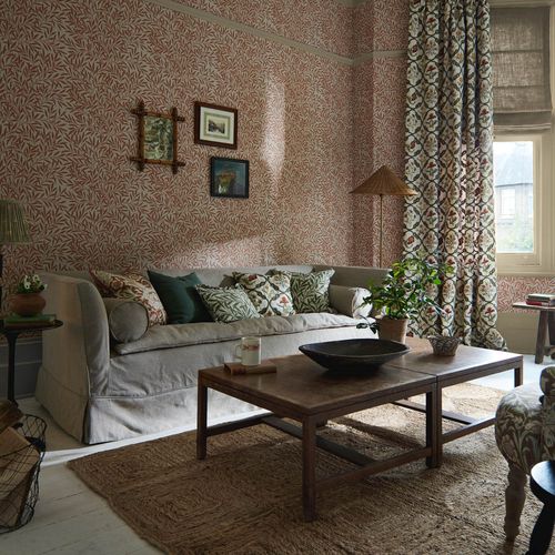 印花窗帘 - MAYS COVERLET - MORRIS & Co. - 自然图案 / 亚麻 / 丙烯塑料