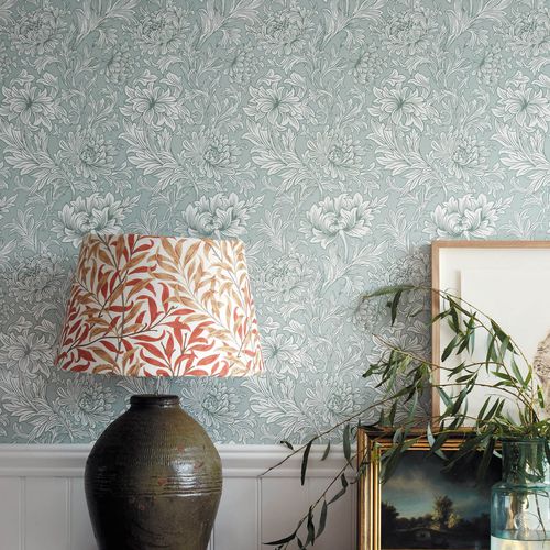 现代风格墙纸 - CHRYSANTHEMUM TOILE - MORRIS & Co. - 布料 / 印花 / 自然图案