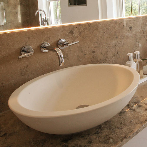 台上盆 - OVB SERIES - Castello Luxury Baths - 复合材料 / 石材 / 带可调节镜子