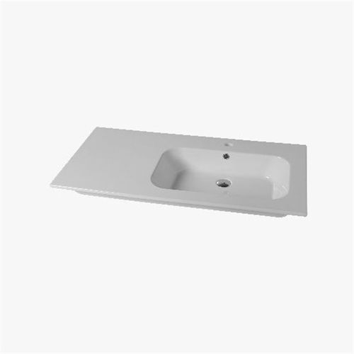 嵌入式台盆 - QUBO : QS121SX101 - Disegno Ceramica - 陶瓷 / 带台面 / 长方形