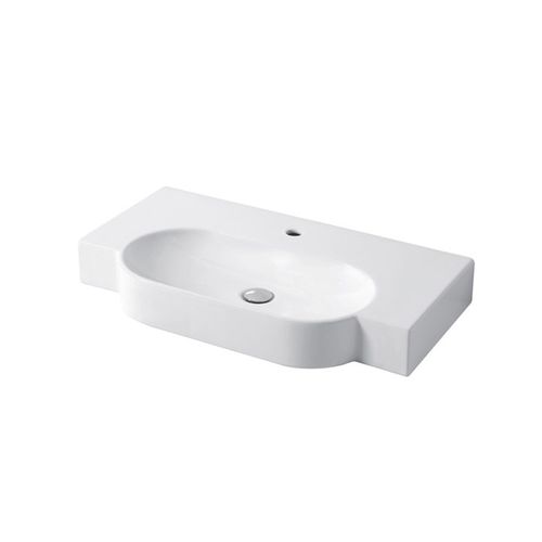 悬挂式台盆 - OVO : OV09045101 - Disegno Ceramica - 陶瓷 / 带台面 / 椭圆