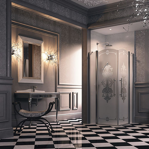 平开淋浴间隔断 - DESIGN VICTORIAN - Hüppe - 转角 / 局部装裱
