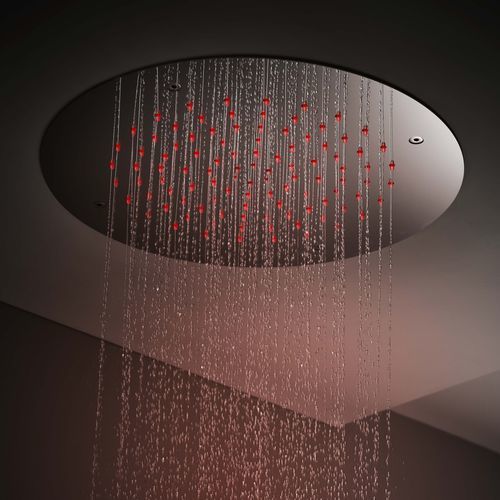 天花板暗装淋浴莲蓬头 - 75IP03LUC - Ritmonio Rubinetterie Srl - 圆形 / 雨水 / 色彩疗法