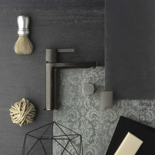 洗脸盆冷热水龙头 - PR43AU101BLX+PR43MA101BLX - Ritmonio Rubinetterie Srl - 台面 / 磨砂黄铜 / 浴室