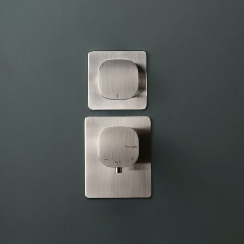 淋浴间调温龙头 - PR35HF202IX - Ritmonio Rubinetterie Srl - 壁挂 / 恒温 / 磨砂黄铜
