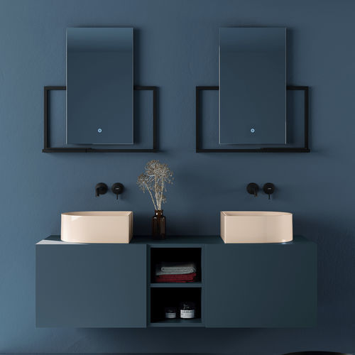 双台盆柜 - PICTURE: 3058 - Scarabeo Ceramiche - 壁挂式 / 木质 / 金属
