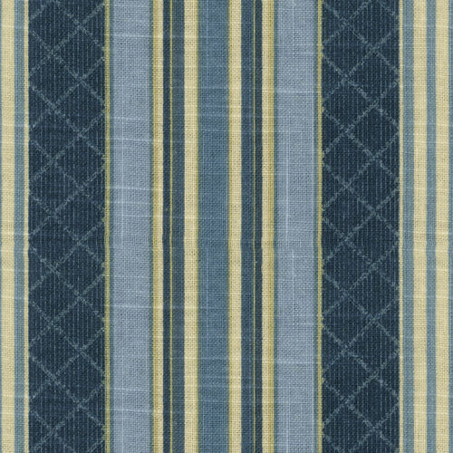 室内装饰面料 - ETIENNE INDIGO - WAVERLY Div. of Schumacher & Co. - 条纹 / 几何图案 / 亚麻