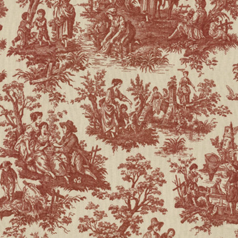 室内装饰面料 - COUNTRY LIFE GARNET - WAVERLY Div. of Schumacher & Co. - 可定制 / 棉质 / 亚麻